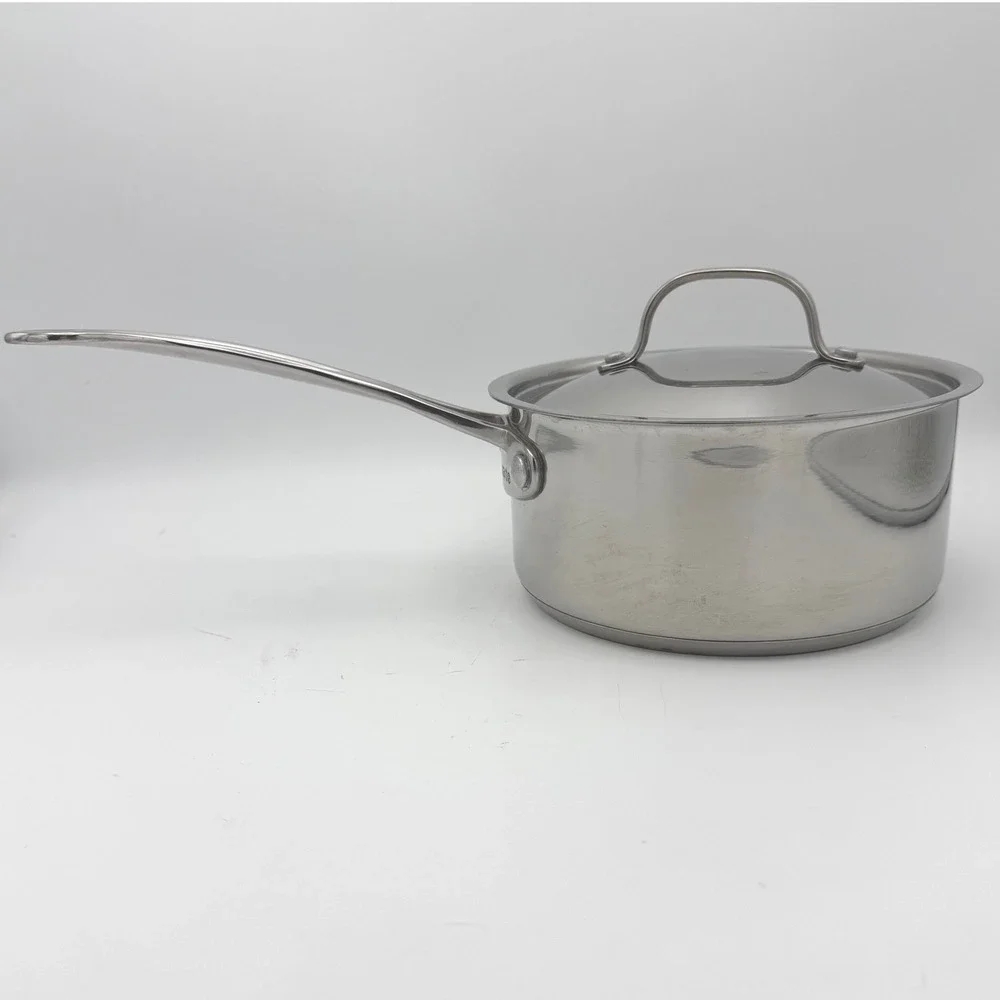 Cuisinart‎ Saucepan with Lid Kitchen 2 Qt Silver 18/10 Stainless Steel  719-18